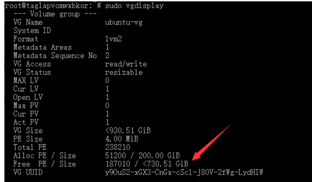香港云服務器ubuntu20.04擴容根目錄教程