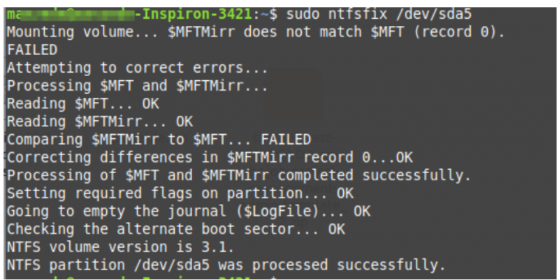 修復Linux服務器中NTFS分區掛載失敗的錯誤？