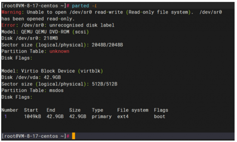 Linux查看分區文件系統類型的方法總結