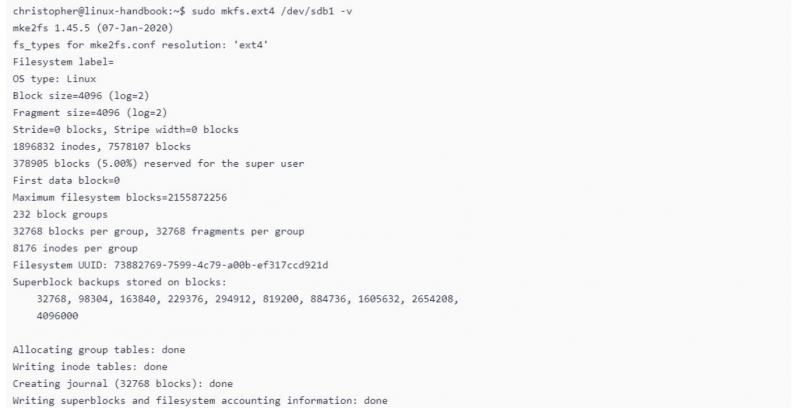 Linux服務(wù)器中mkfs命令格式化磁盤或分區(qū)上的文件