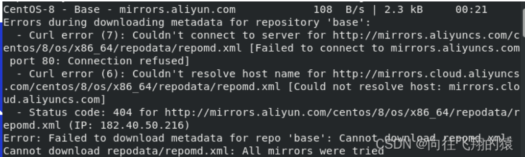 CentOS-8 yum 官方源下線無法使用后的解決方法 - 小浪云數據