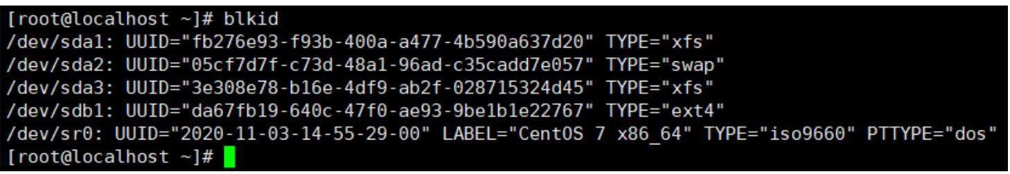 云服務器Linux如何查看磁盤的UUID